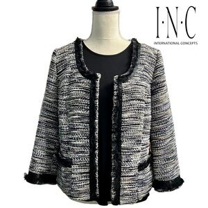 INC International Concepts (EUC) 3/4 sleeve Tweed Blazer Size XL